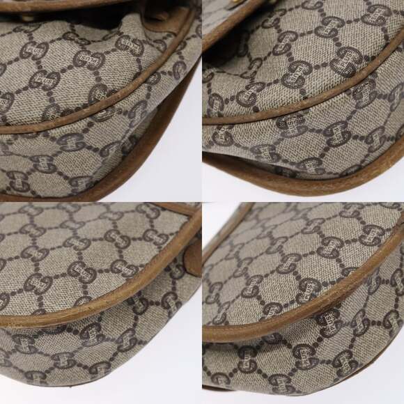 GUCCI GG Plus Supreme Shoulder Bag Pvc Beige Gold - Picture 10 of 13